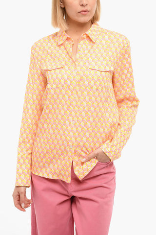 Patterned CUBIC MONOGRAM Shirt with Double Breast Pocket