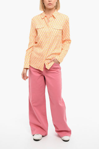 Patterned CUBIC MONOGRAM Shirt with Double Breast Pocket