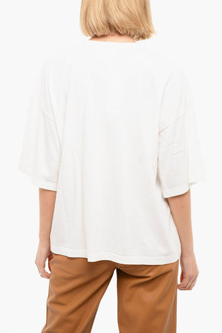 Embroidered Logo Drop Shoulder Fit T-shirt