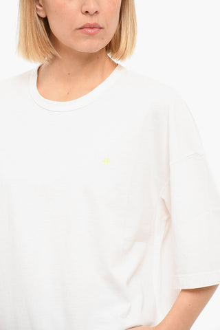 Embroidered Logo Drop Shoulder Fit T-shirt