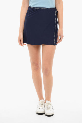 Elasticated Miniskirt with Logoed Belt