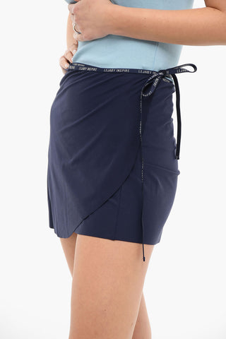 Elasticated Miniskirt with Logoed Belt