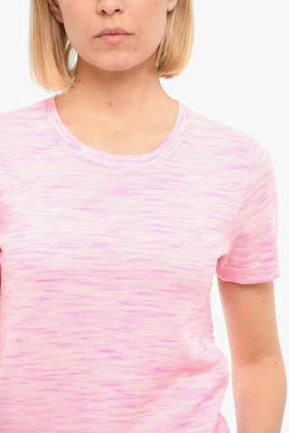 Wool Short Sleeved Melange T-shirt