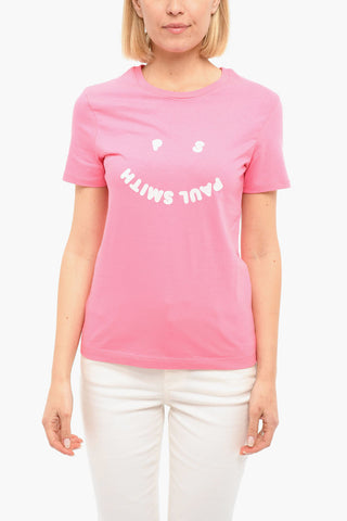 HAPPY T-shirt with Velvet Logo Print