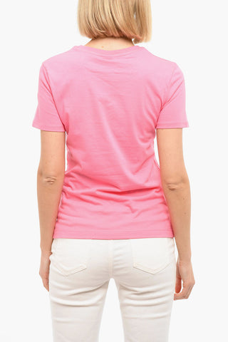 HAPPY T-shirt with Velvet Logo Print
