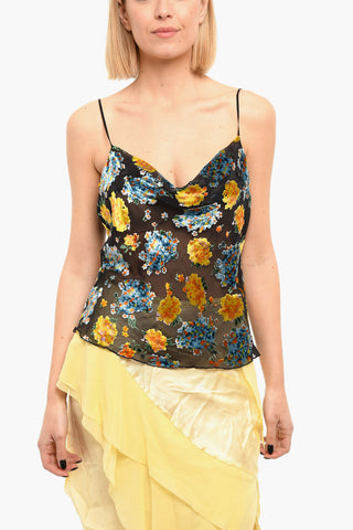 Transparent T-MENTA Tank Top with Velvet Trims