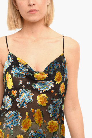 Transparent T-MENTA Tank Top with Velvet Trims
