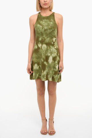 Ribbed M-EUGENIE Dress with Logoed Application