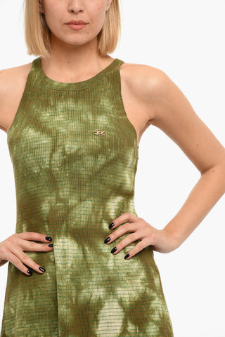 Ribbed M-EUGENIE Dress with Logoed Application
