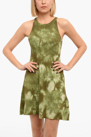 Ribbed M-EUGENIE Dress with Logoed Application