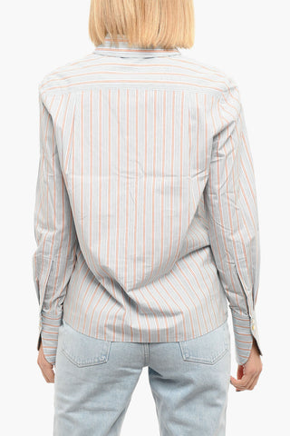 Popeline Cotton Shirt with Striped Pattern