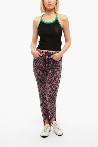 Quilted-denim D-DUCT Skinny Jeans