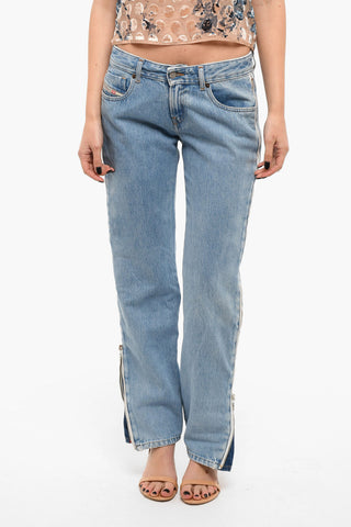 Low-waisted 2002 Slim-fitting Jeans with SIde Zips