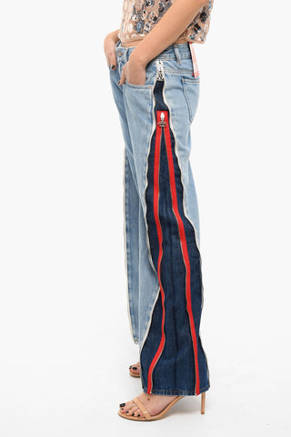 Low-waisted 2002 Slim-fitting Jeans with SIde Zips