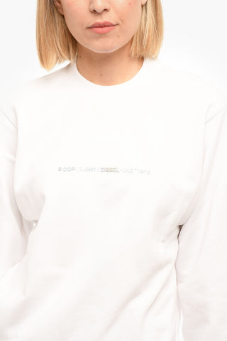 F-ANG COPY Crewneck Sweatshirt with Embossed Lettering