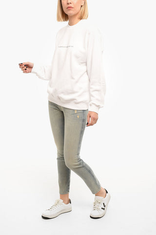 F-ANG COPY Crewneck Sweatshirt with Embossed Lettering