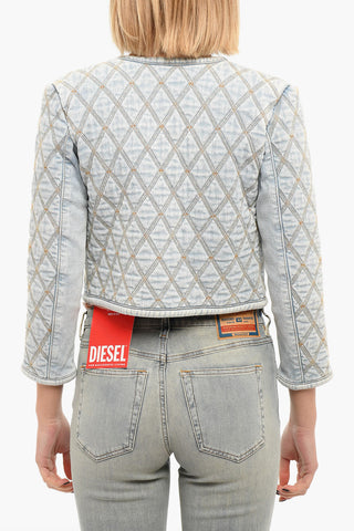 Giacca Crop di Jeans DE-VELOP-FS con Tasche con Aletta