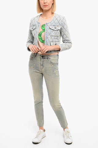 Giacca Crop di Jeans DE-VELOP-FS con Tasche con Aletta