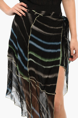 Printed Asymmetric Miniskirt