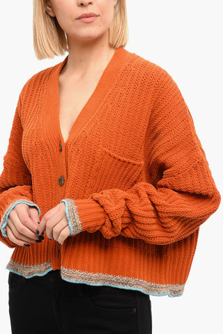 Cardigan M-AUGUSTA a Spalle Scese con Taschino