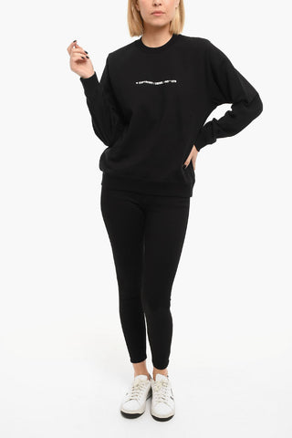 F-ANG COPY Crewneck Sweatshirt with Embossed Lettering