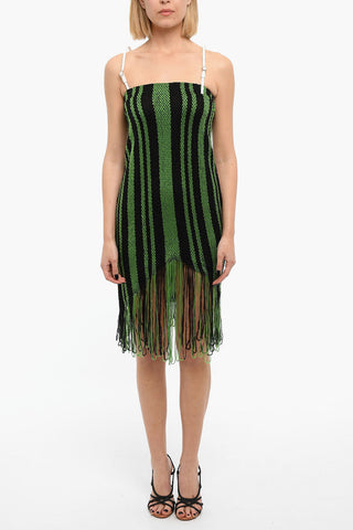 Tech-crochet Dress with Fringes
