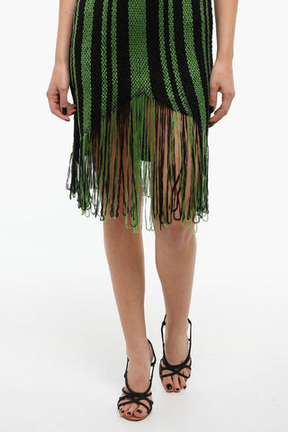 Tech-crochet Dress with Fringes