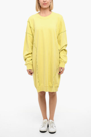 Brushed-cotton D-ROBBIECUT Swetshirt Dress