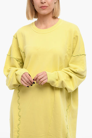 Brushed-cotton D-ROBBIECUT Swetshirt Dress