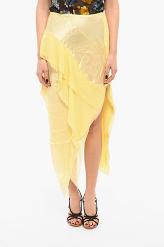Viscose and Silk-blend ARDESIA Asymmetrical Skirt