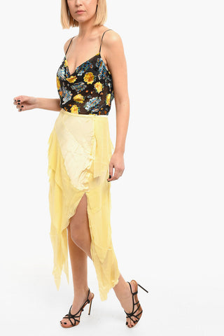 Viscose and Silk-blend ARDESIA Asymmetrical Skirt