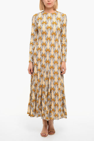 Printed Viscose Long-sleeved Dress