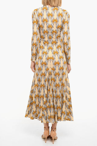 Printed Viscose Long-sleeved Dress