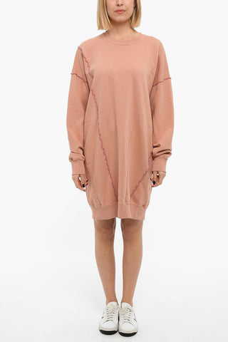 Brushed-cotton D-ROBBIECUT Sweatshirt-dress