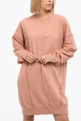 Brushed-cotton D-ROBBIECUT Sweatshirt-dress