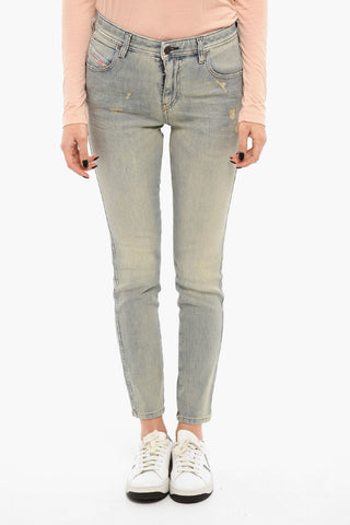 Light-washed BABHILA Skinny Jeans with Distressed-detailing