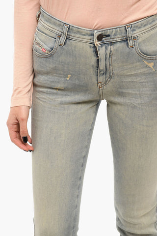 Light-washed BABHILA Skinny Jeans with Distressed-detailing
