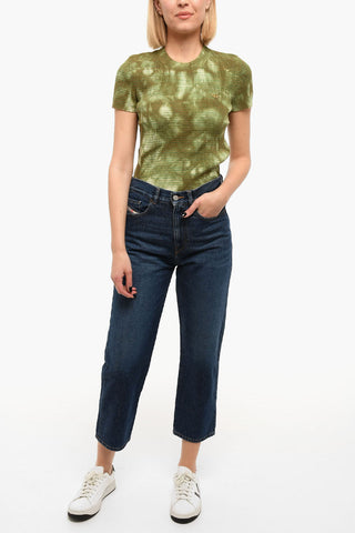 Dark-washed D-AIR Boyfriend Jeans with Mid Waist