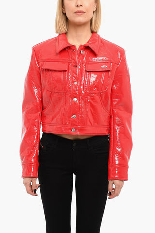 Paint Effect G-MAGNOLIA jacket with Double Chest Pocket