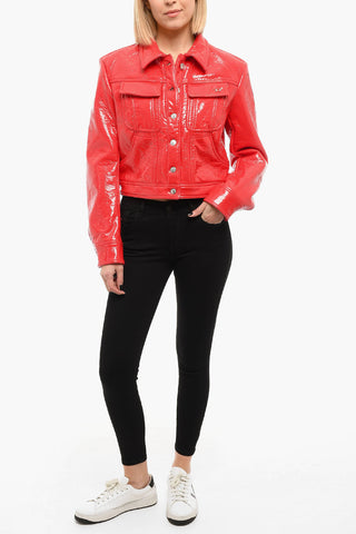 Paint Effect G-MAGNOLIA jacket with Double Chest Pocket