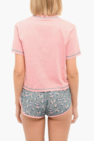 UFKIT-PIYUKIN Pyjamas with Floral Print and Logo Patch