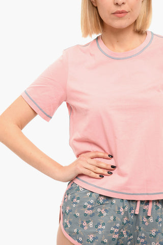 UFKIT-PIYUKIN Pyjamas with Floral Print and Logo Patch