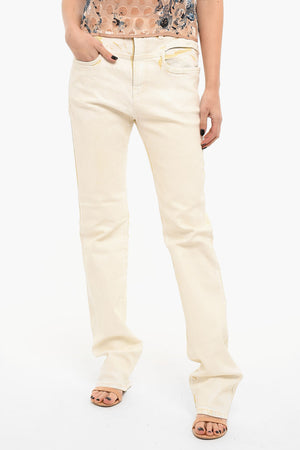 Jeans Slim Fit D-LYA a Vita Alta in Denim Spalmato