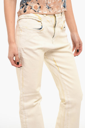 Jeans Slim Fit D-LYA a Vita Alta in Denim Spalmato