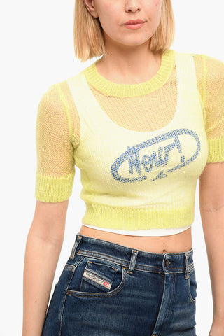 Crochet Two-layered M-ORANGE Top