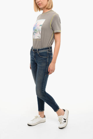 Dark-washed SLANDY Skinny Jeans with Mid Waist