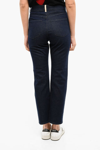 Jeans CARNATION a Vita Alta con Lavaggio Scuro 18cm