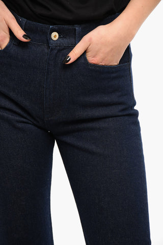 Jeans CARNATION a Vita Alta con Lavaggio Scuro 18cm
