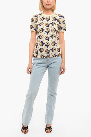Two-layered DECO BLOOM T-shirt with Embroidery