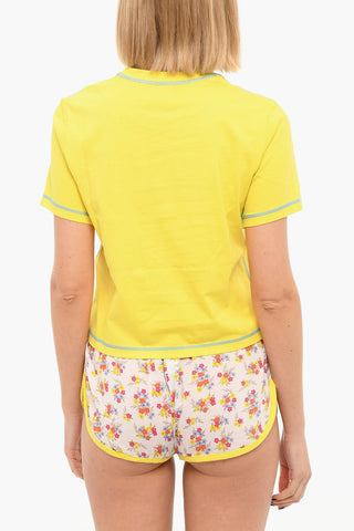 UFKIT-PIYUKIN Pyjamas with Floral Print and Logo Patch